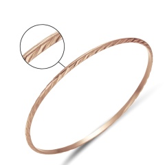 Rose Gold Smooth Round Surface Patchwork Square Hollow Twisted Embossed Bracelet Women Men Simple Bangle Metal Bracelet Jewelry rose gold 1