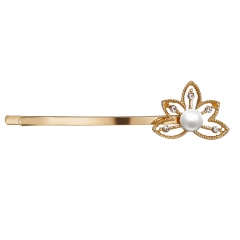 Flower pearl a word clip side clip keeps the sea clip hairpin Lotus