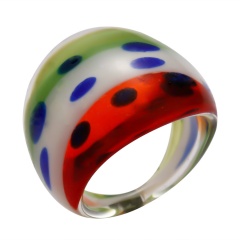 striped glass ring #1 colorful