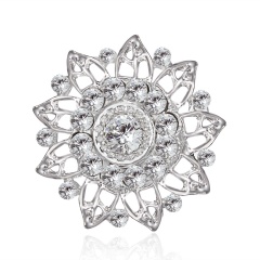 Luxury Crystal Wedding Bridal Flower Bouquet Brooch Pins Women Party Jewelry Crystal