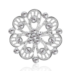 Luxury Crystal Wedding Bridal Flower Bouquet Brooch Pins Women Party Jewelry My Queen