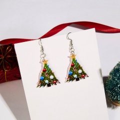 Fashion Women Christmas Tree Dangle Ear Stud Earring Wedding Jewelry Gift Tree