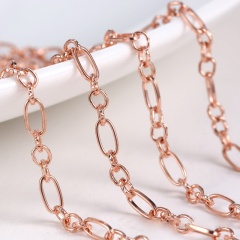 70cm 1PC Simple Charm Flat Circle Long Chain Fashion Accessories Gift For Necklace Women Men Rose Gold