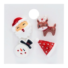 Rinhoo 1SET Colorful Christmas Snowman Hat Gift Box Shape Acrylic Brooch With Cardboard For Women's Fashion Jewelry Gift Christmas set 5