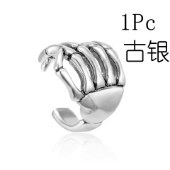 U-shaped palm single ear clip earring 1PC silver 1PC