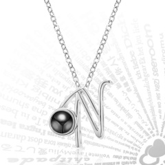 I Love You in 100 Languages Light Projection Pendant 26 Letters 18KGP Fashion Necklace N