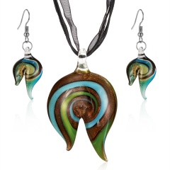 coloured glaze Necklace Earring Set C03