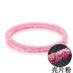 Charm Crystal Rhinestone Resin Bracelet Bangle Women Jewelry Fashion Gift Party Hot Pink