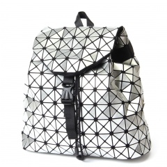 The Silver Geometric Diamond Backpack Holds The Traveling Student Backpack Silver
