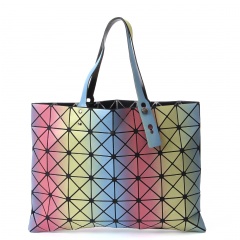 Color Geometric Diamond Gradient Bag Folding One - Shoulder Handbag For Women Color