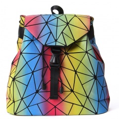Luminous Folded Dazzling Geometric Diamond Rainbow Backpack Color