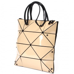 Gold Geometric Rhombus Foldable Single Shoulder Handbag Golden