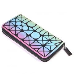 Colorful Long Zipper Hand With Change Wallet The geometric model