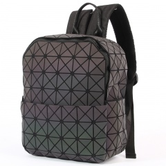 Geometric Ringer Backpack Travel Storage Bag Zipper Bag 23.5*11.5*29cm The triangle model