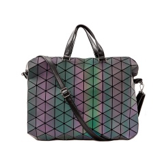 Geometric Ringer Bag Luminous Briefcase Hand-held Laptop Bag 38*34*7.5cm The diamond model