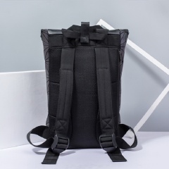 Geometric Rhombus Noctilucent Backpack Mountaineering Bag Large Capacity Hiking Bag 60*25.5*8cm Flower