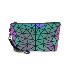 Geometric Rhombus Zippered Purse With Bag In Hand Irregular triangle style