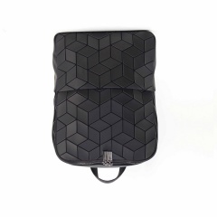 Geometric Ringer Backpack Folding Backpack Casual Computer Bag 37.5*27.5*10.5cm Black