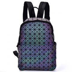 Geometric Ringer Backpack Travel Pack Zipper Bag35*26*14.5cm The triangle model
