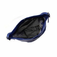 Ringer Backstrap PU Leather One-Shoulder Handbag navy-blue