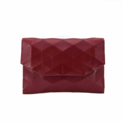 Ringer Back PU Leather Single Shoulder Slant Span Envelope Purse 26.5 *17*2cm Red