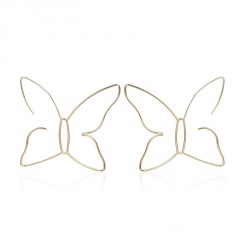 Fashion Big Hollow Butterfly Gold Earrings Women Long Boho Drop Dangle Jewelry Butterfly