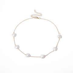 Women Boho Multi-layer Long Chain Pendant Necklace Crystal Pearl Choker Collar Heart