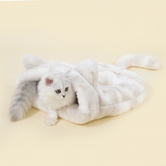 Washable Cat Litter Cat Bed Closed Gray