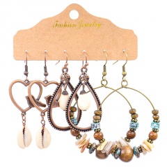 Boho Gypsy Earrings Tribal Ethnic Festival Tassel Ear Hook Drop Dangle Jewelry Heart