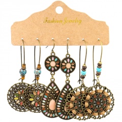 Boho Gypsy Earrings Tribal Ethnic Festival Tassel Ear Hook Drop Dangle Jewelry Water Drop