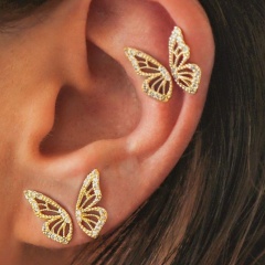 4pcs Butterfly Wing Insect Earrings Ear Stud Women Boho Cute Fashion Jewelry New Butterfly