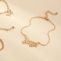 3 pieces Angel Butterfly Chain ankle Set Butterfly