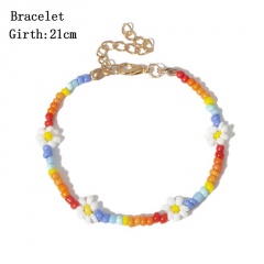 Rice bead Daisy flower bracelet Colour