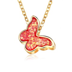 Chic Butterfly Acrylic Pendant Necklace Clavicle Choker Chain Women Jewelry New Red