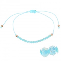 Bohemian Colorful Crystal Beads Bracelet Ethnic Adjustable Rope Bracelets for Women Girls Friendship Bracelet Charm Jewelry Gift green