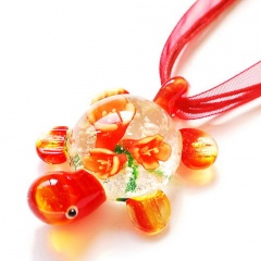 Wholesale Murano Glass Necklace Lampwork Rurtle Necklace Red