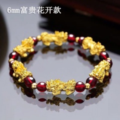 Feng Shui Black Obsidian Beads Pi Xiu Bracelet Attract Wealth Good Luck Jewelry #5