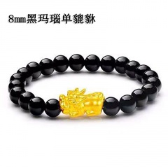 Feng Shui Black Obsidian Beads Pi Xiu Bracelet Attract Wealth Good Luck Jewelry #9