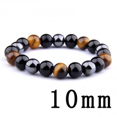 Male tiger eye obsidian hematite elastic bracelet bracelet string 10mm