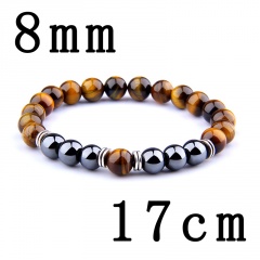 Male tiger eye obsidian hematite elastic bracelet bracelet string 17cm
