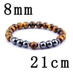 Male tiger eye obsidian hematite elastic bracelet bracelet string 21cm