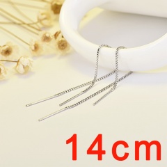 S925 SIlver Long Chain Dangle Earrings Wholesale 14CM