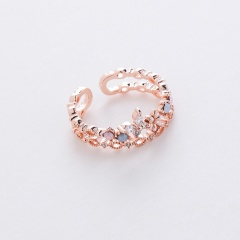 Fashion Colorful Gemstone Rings Diamond Adjustable Rings For Women RI20Y0104-23
