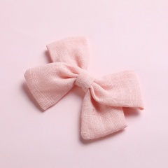 Simple Bow Hairpin Hairclip Multicolor Headwear Pink