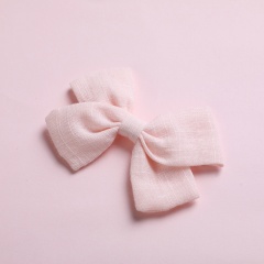 Simple Bow Hairpin Hairclip Multicolor Headwear Light Pink