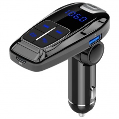 Fast Charging Car Bluetooth Mp3 Player Fm Transmitter Black