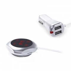 Car Bluetooth Charger Mp3 Transmitter Silver