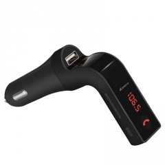 Car Mp3 Player Bluetooth Hands-Free Receiver Black