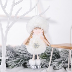 Plush Angel Christmas Decoration Pendant Christmas Tree Decoration White-Snow