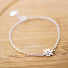 Silver Snow Chain Bracelet Christmas Jewelry Wholesale Snow